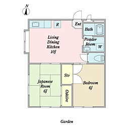 コンフレール510 2LDKの間取図画像