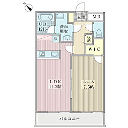 エルフ 2階1LDKの間取り
