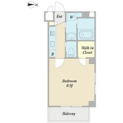 ＬＩＢＥＲＴＡ 5階1Kの間取り