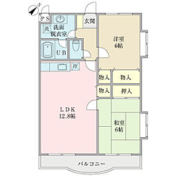 グランヴェール3 2LDKの間取図画像