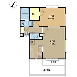 FLOURISH 1LDKの間取図画像