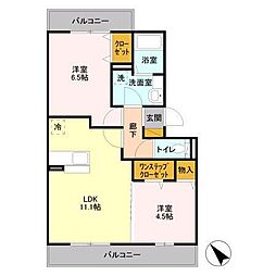 ロイヤルコートC 2LDKの間取図画像