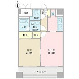エスタフレンテ 1LDKの間取図画像