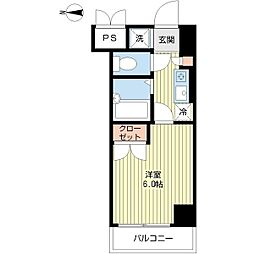 セントグレース 1Kの間取図画像