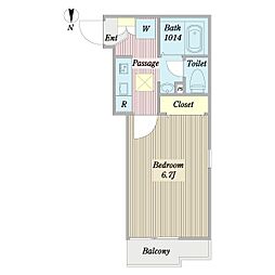 サンヴィレッジ松戸 1Kの間取図画像