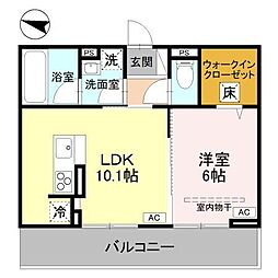 アメニティ 美南東 1LDKの間取図画像