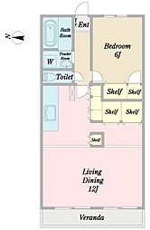 間取図画像 1LDK