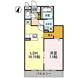 インペリアルパレス 1LDKの間取図画像