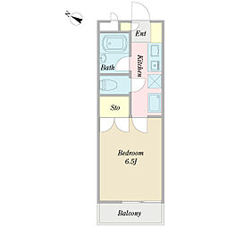 エステート千間台弐番館 1Kの間取図画像