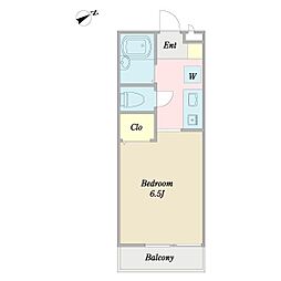 グランドハイツ2 1Kの間取図画像