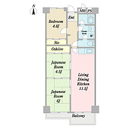 三井せんげん台ハイツ 7階3LDKの間取り