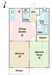 フルブルーム 2DKの間取図画像