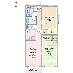 スタートエレガンス2 2LDKの間取図画像