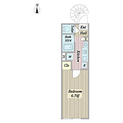 MIJAS永福町 1Kの間取図画像