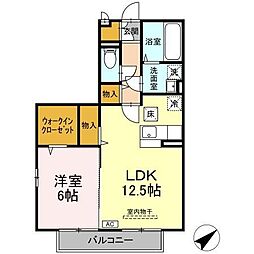 セレッソ 1LDKの間取図画像
