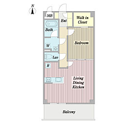 アネシス 1LDKの間取図画像