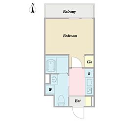 (仮称)大田区西蒲田4丁目計画 1Kの間取図画像