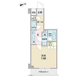京急本線 大森町駅 徒歩11分 1Kの間取り