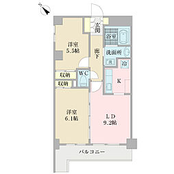 マルベージャ 2LDKの間取図画像