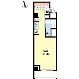 ベイレジデンス仲町台 5階1Kの間取り