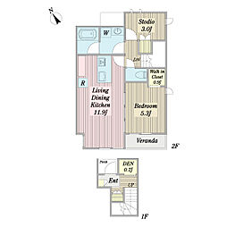 間取図画像 1LDK