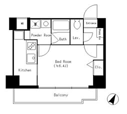 y&ELF 1Kの間取図画像