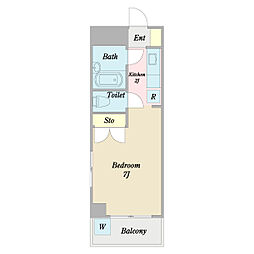 ベルコート日吉アネックス 1Kの間取図画像