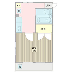 ハイツ石本 1Kの間取図画像