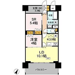 リーラ横浜川和町 1LDKの間取図画像