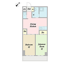 イトウハイム 2DKの間取図画像