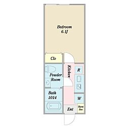 Felicita白楽 1Kの間取図画像
