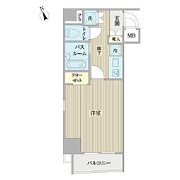 エルミタージュ南阿佐ヶ谷 2階1Kの間取り