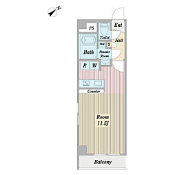 ワコーレ荻窪ミモザ館 ワンルームの間取図画像