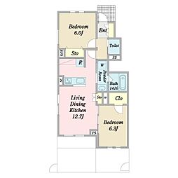 間取図画像 2LDK