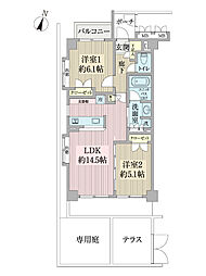 間取図画像 2LDK
