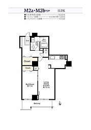 シーリアお台場三番街4号棟 1SLDKの間取図画像