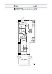 シーリアお台場三番街5号棟 1LDKの間取図画像