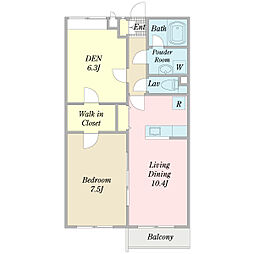 ＡＫウィズイン 2階2LDKの間取り
