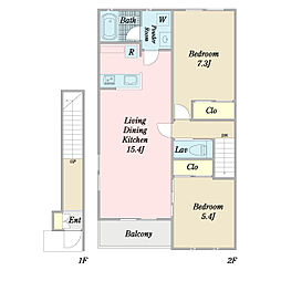 間取図画像 2LDK