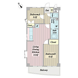 間取図画像 2LDK
