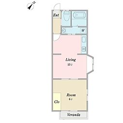 ビアネーズ　スガ 1階1LDKの間取り