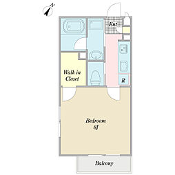 ネオリーブ 1Kの間取図画像