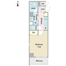 レジデンス　セレッソ 1階1Kの間取り