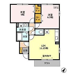 ドエルグランモア 2LDKの間取図画像
