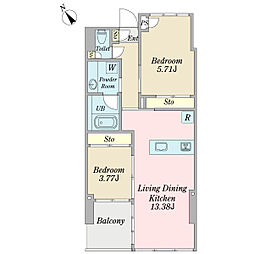 間取図画像 2LDK