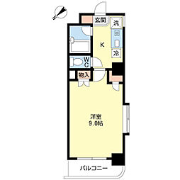 コンチェルト 1Kの間取図画像