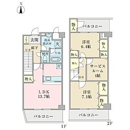 間取図画像 2SLDK