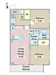 間取図画像 2LDK