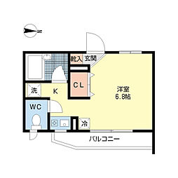 ガーデンスクエア葛西 1Kの間取図画像