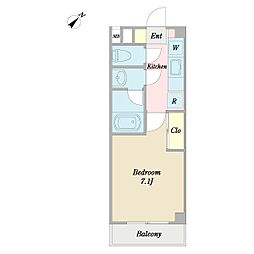ルーチェ=ルーチェ 1Kの間取図画像